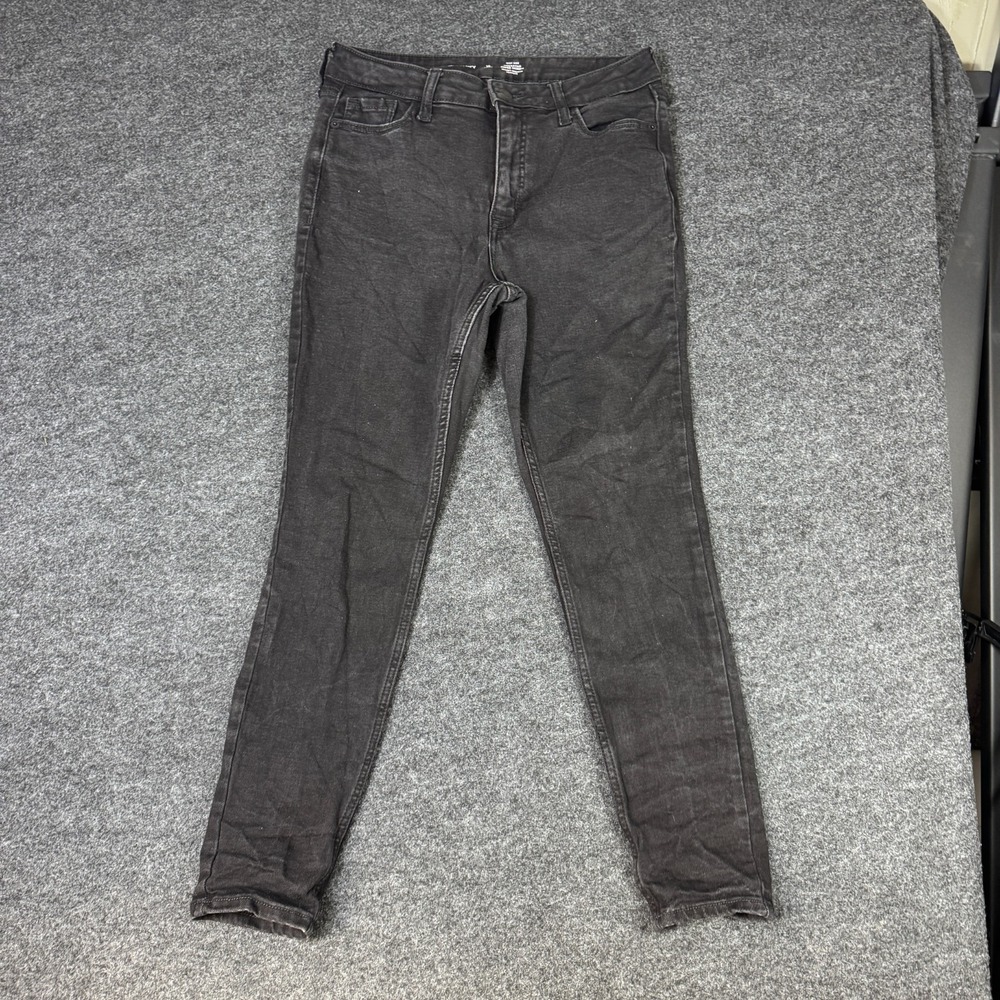 Old Navy Rockstar Super Skinny Jeans Womens 10 Short Gray Denim Cotton High Rise